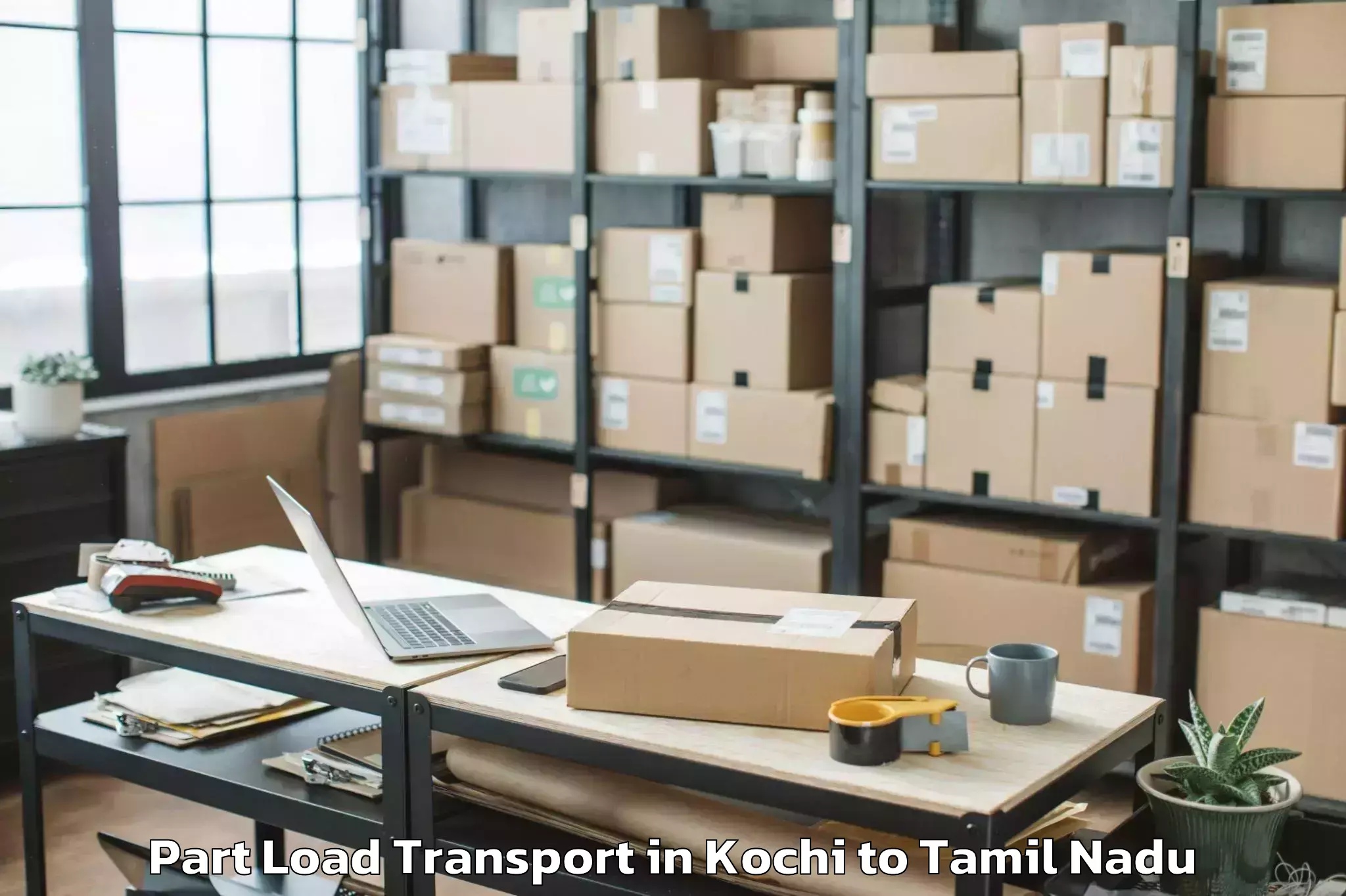 Top Kochi to Salem Airport Sxv Part Load Transport Available